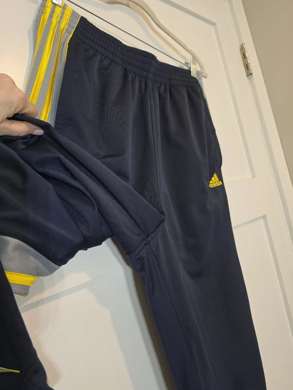 Vintage Adidas Warm Up Basketball Athletic Pants Classic Baggy Navy Size Large